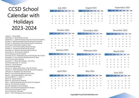 ccsd academic calendar 2024.